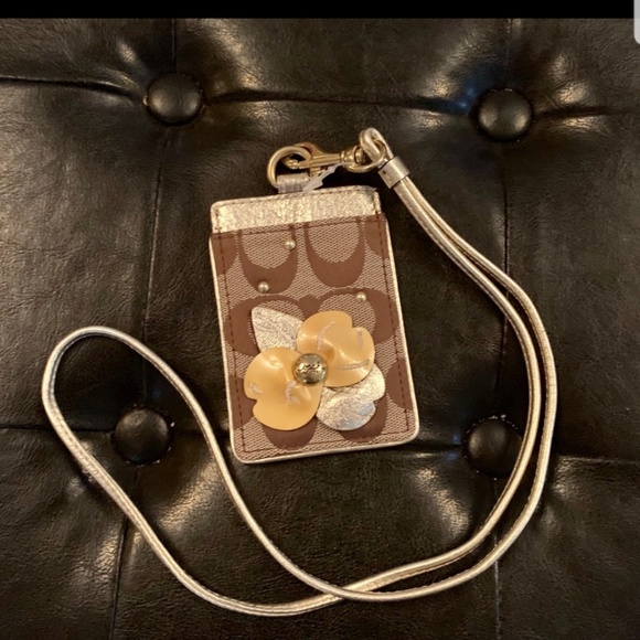 Coach Accessories - 💛COACH ID Lanyard W/ Floral Appliqué